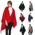 Vente chaude Femmes Capuche Cape Glands Châle Écharpe avec Wrap Pull Pull Cape